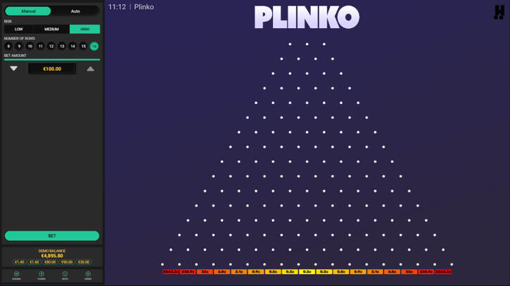 Plinko game